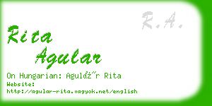 rita agular business card